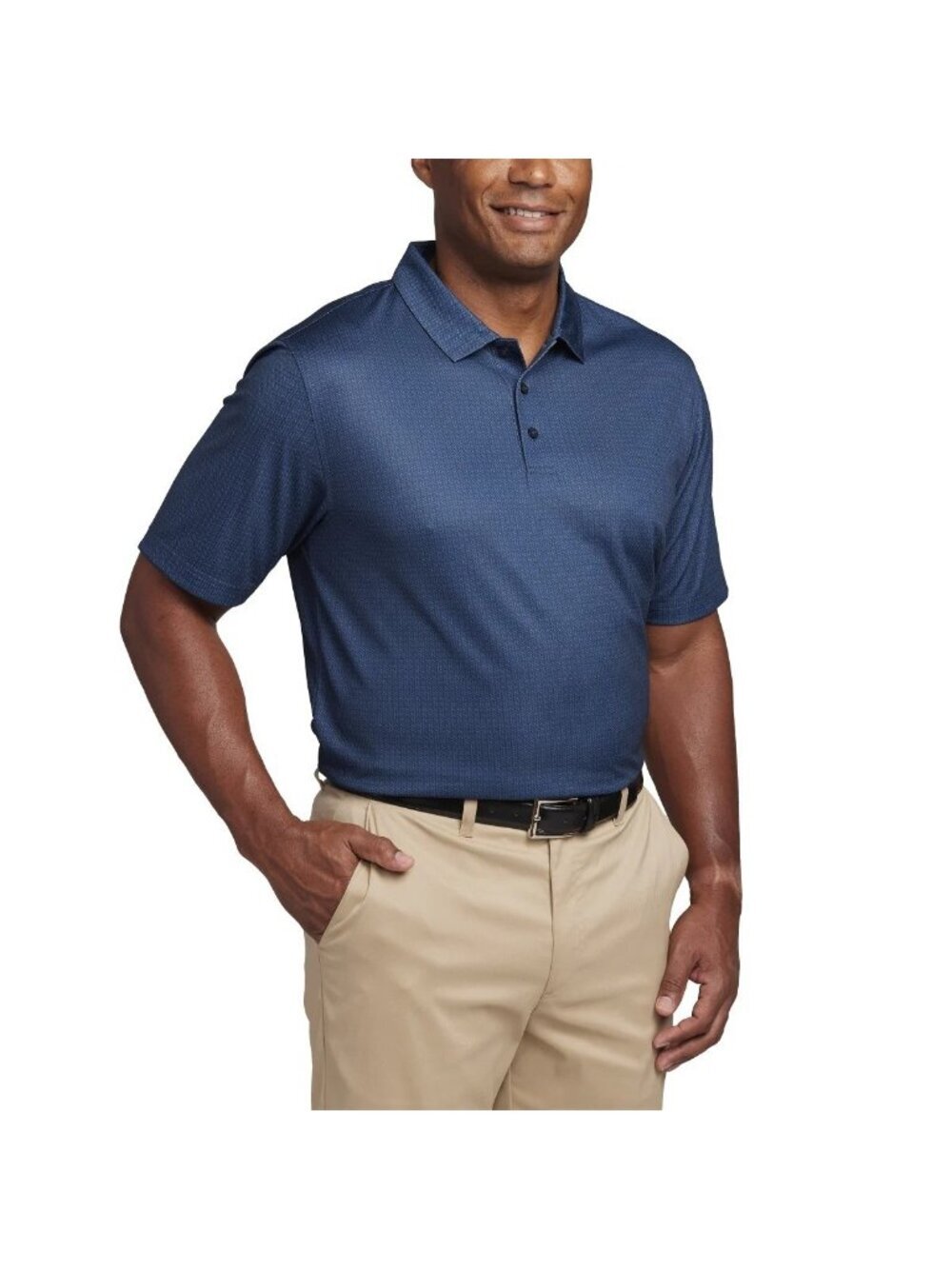 Pebble Beach Men's XL Blue Dry-Luxe Performance Polo Shirt Short Sleeve e1804